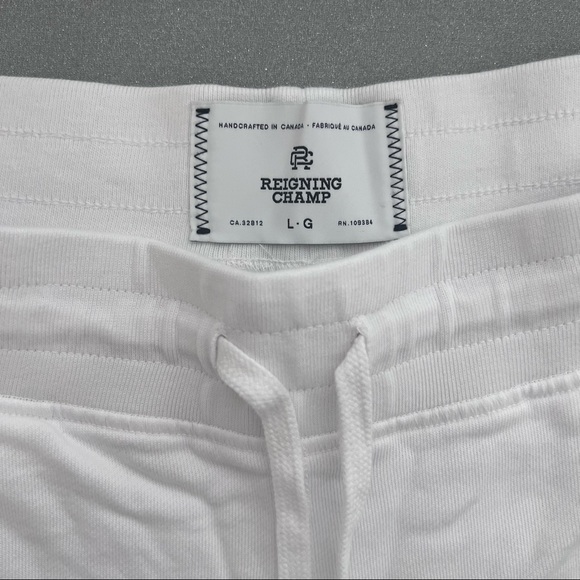 Reigning champ lightweight white terry sweatpants - Picture 10 of 10